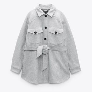 Zara soft belted over-shirt